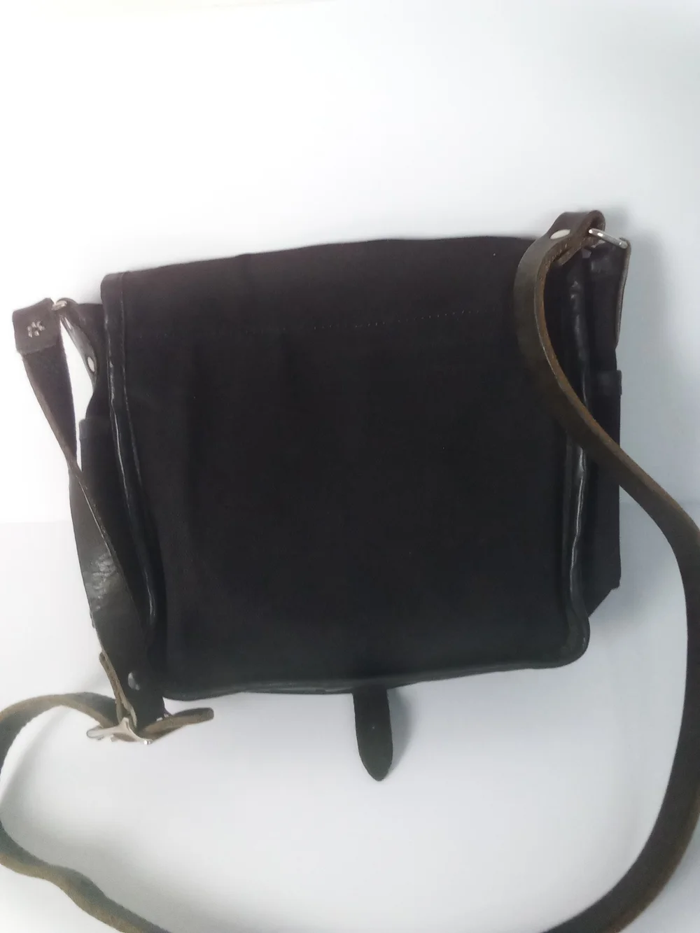 Duluth Pack Haversack Canvas Leather Messenger Bag Black